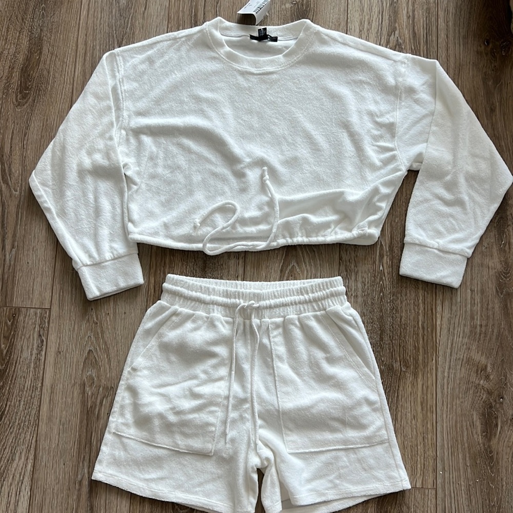 White Terry Cloth Set